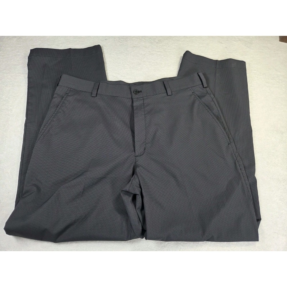 Nike Golf Tartan Plaid Tour Performance Dri Fit Pants Mens 34x30 Gray Athleisure